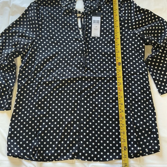 BCBG Black and White Polka Dot Blouse - Picture 4 of 8
